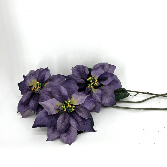 Artificial‎ Flowers Ashland Deluxe Lavender Mix Lot 9 Purple Pointsetta Wedding - Picture 3 of 3